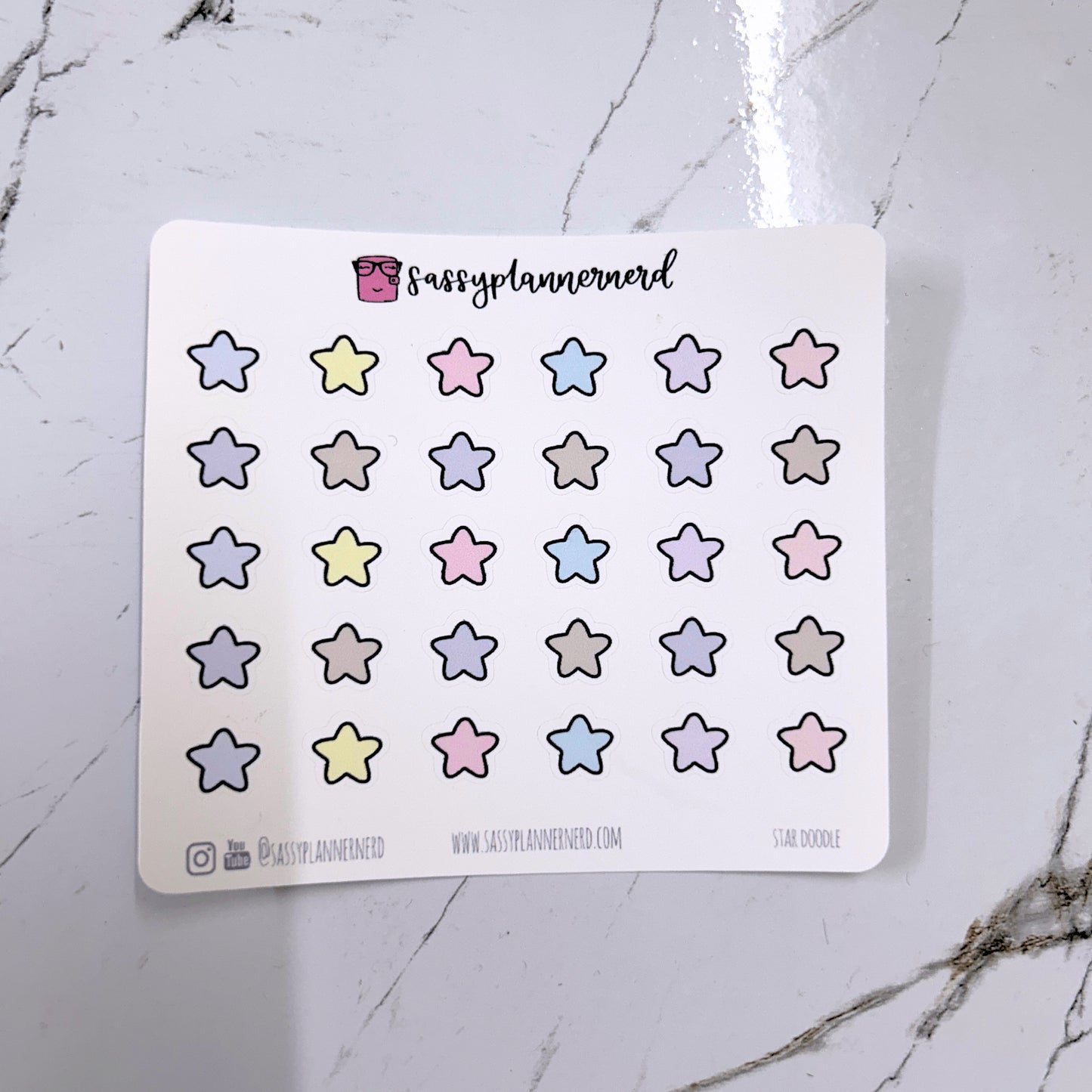 Pastel Stars | Doodle Stickers