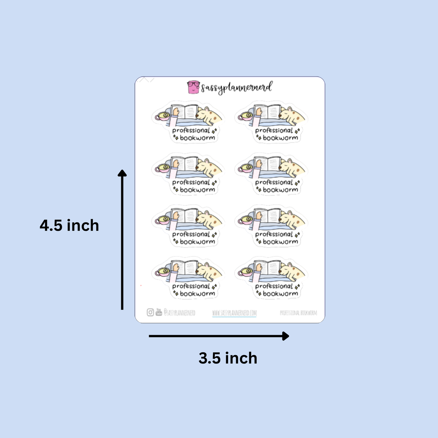 Professional bookworm | Doodle Stickers