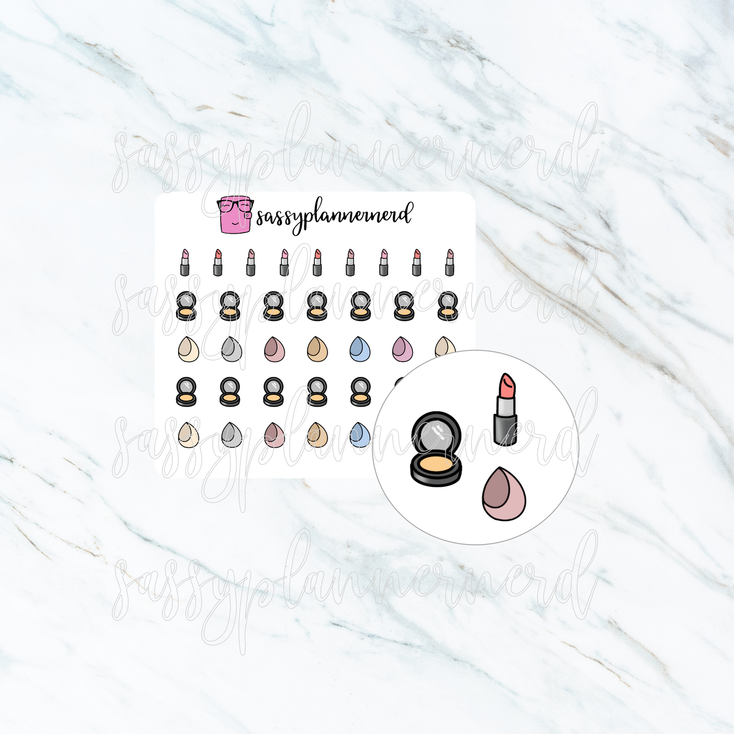 Makeup icon tiny | doodle stickers