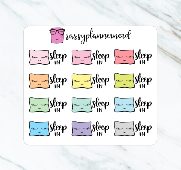 Sleep In | Doodle stickers