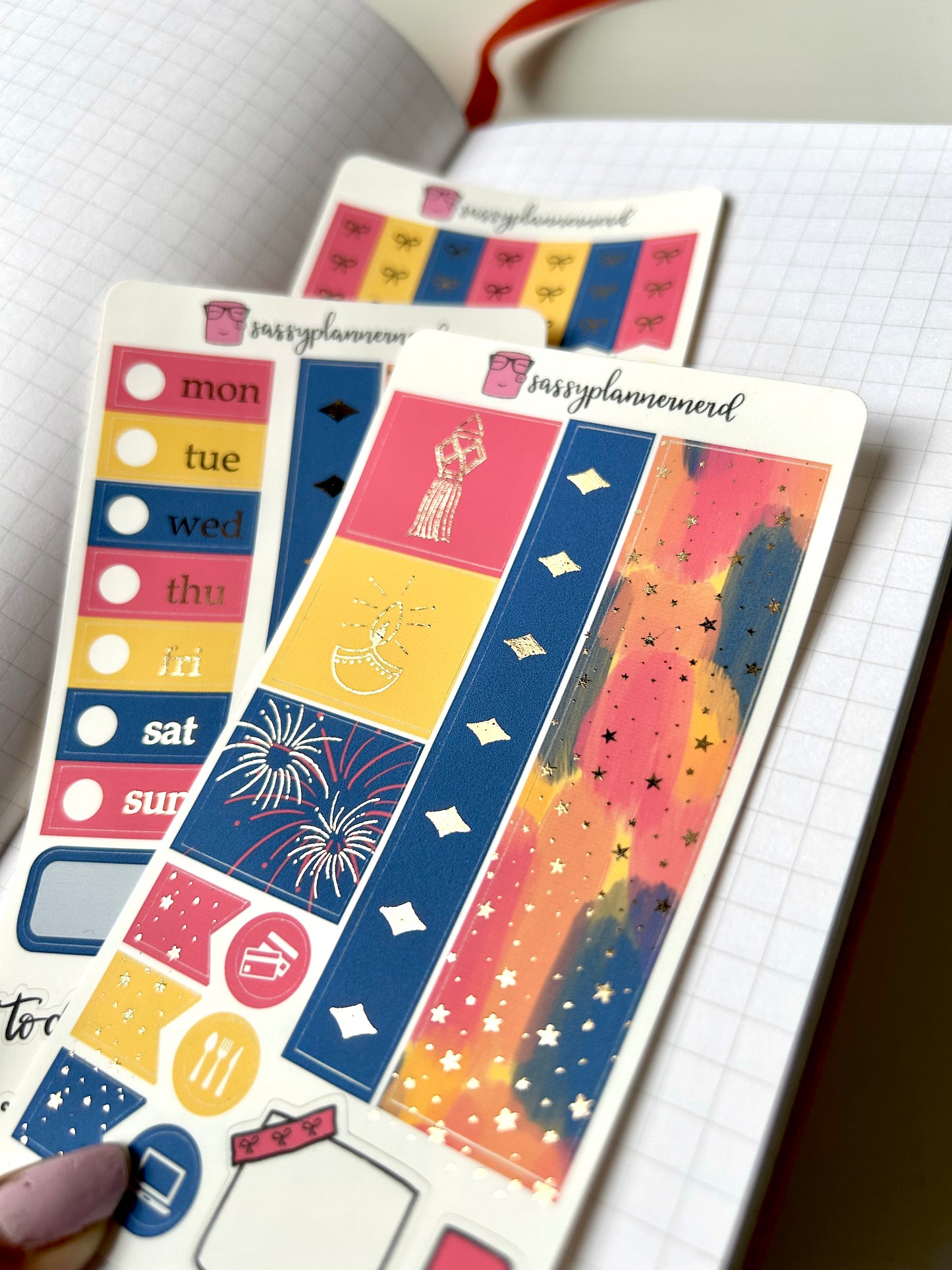 FOILED Festival of Lights | Hobonichi Weeks Sticker kit