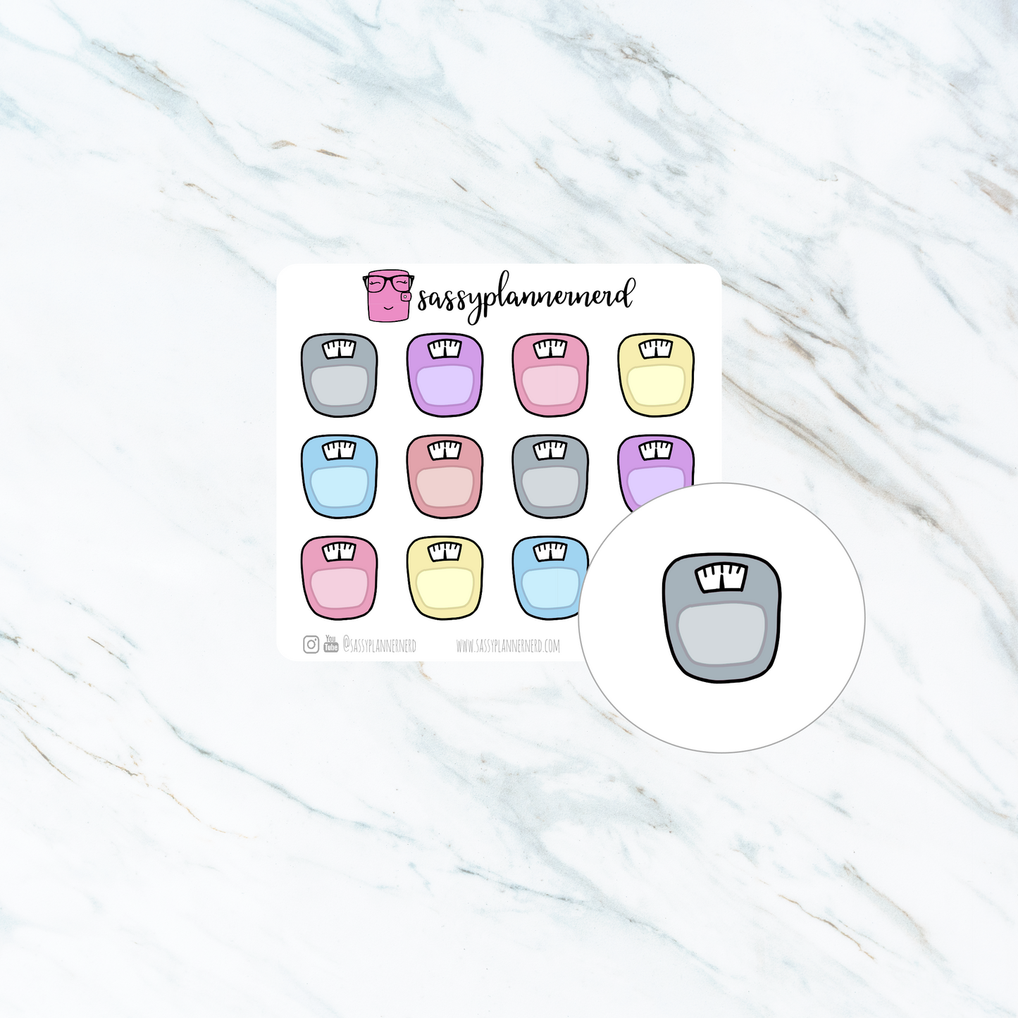 Weighing scale | Doodle Stickers