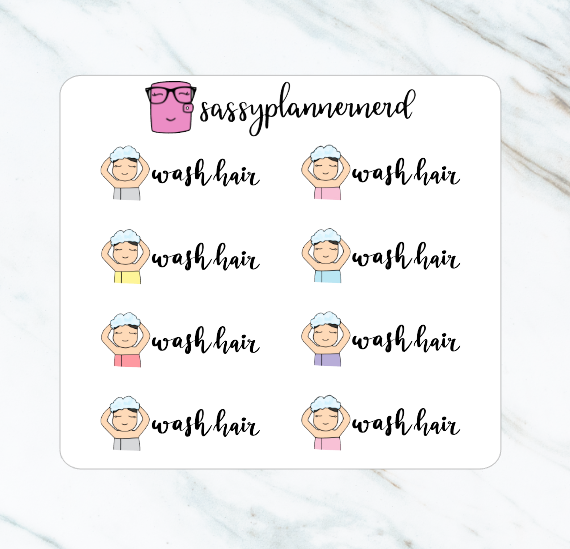 Wash Hair | Doodle Stickers