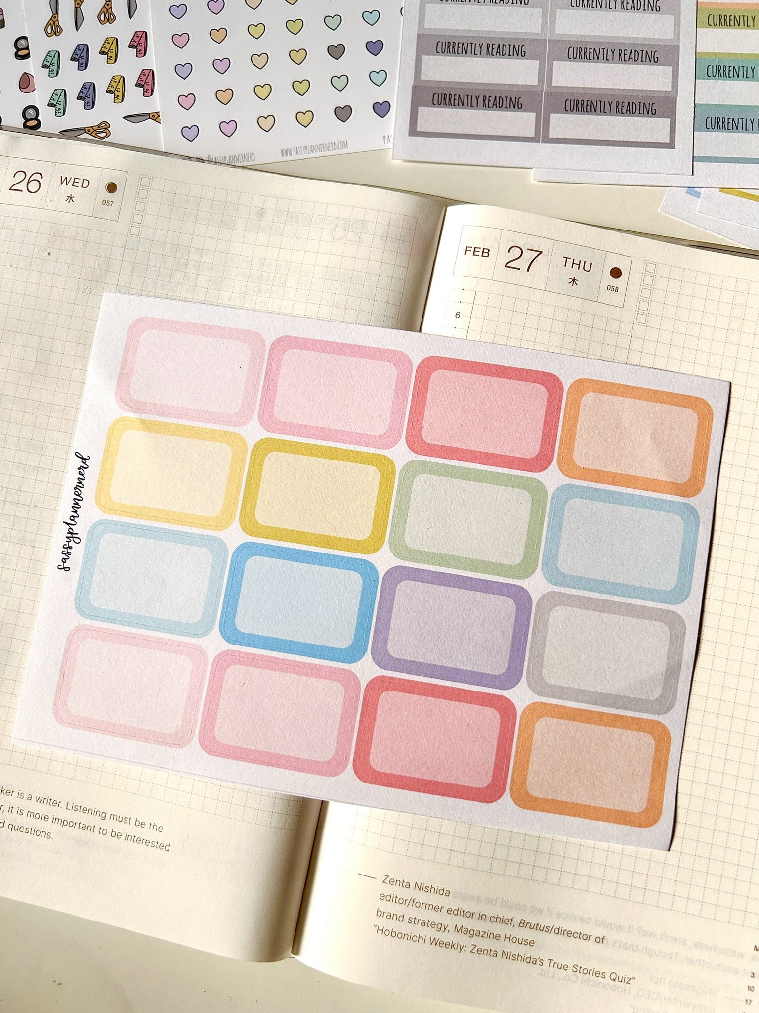 Halfbox stickers // Functional stickers - pastels