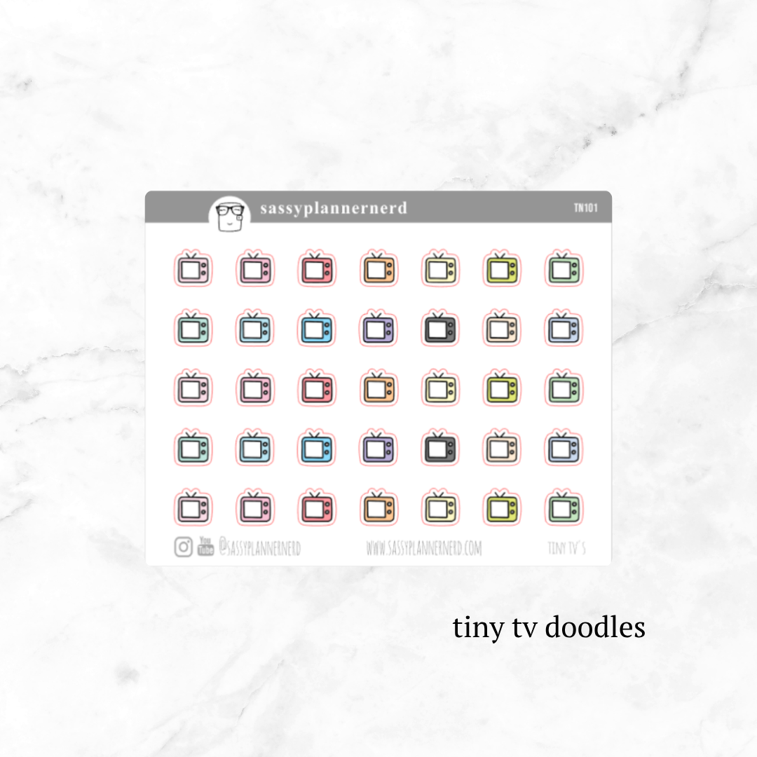 Tv | tiny doodle stickers