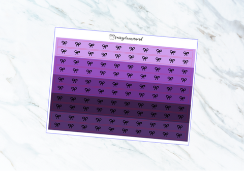 Black-current // Foiled Bow Washi stickers