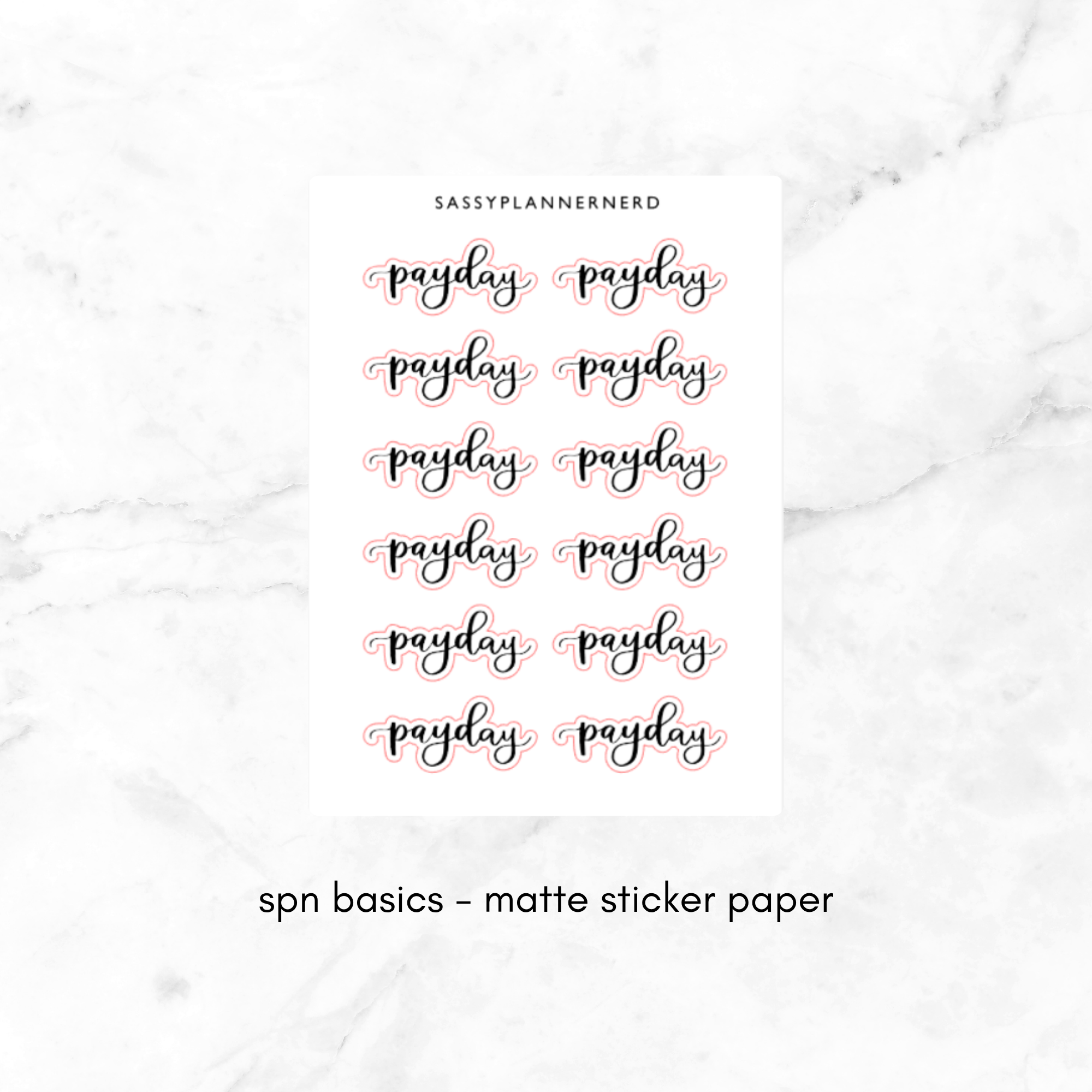 payday | lettering stickers