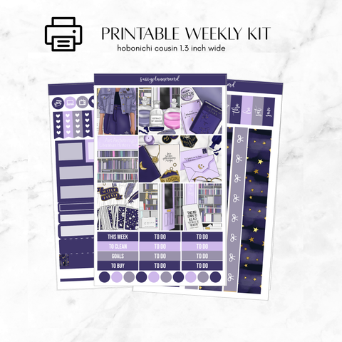 Printable Hobonichi Cousin Weekly kit - seeker of magic