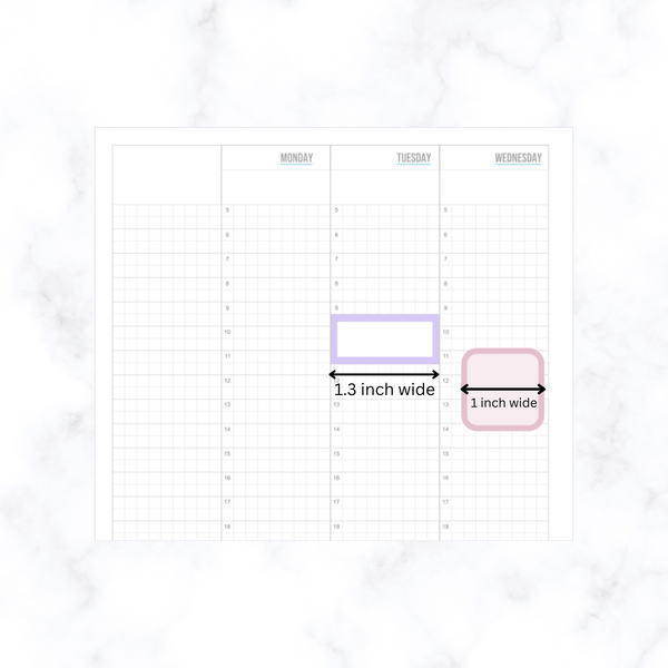 Square stickers - Pink // Functional stickers