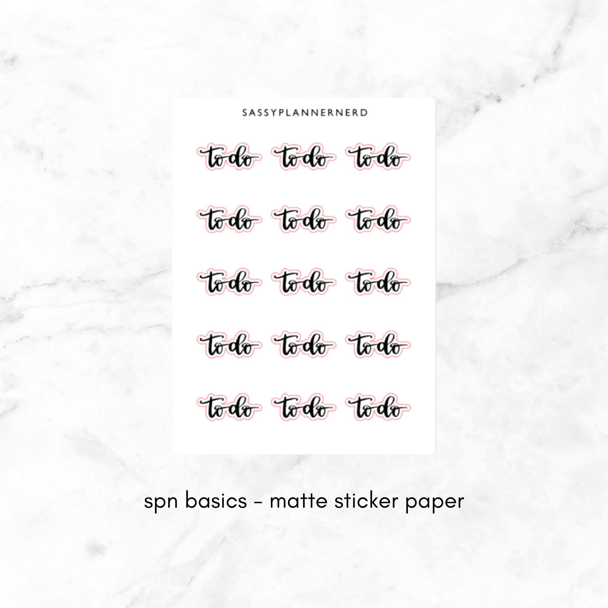 To Do | lettering stickers