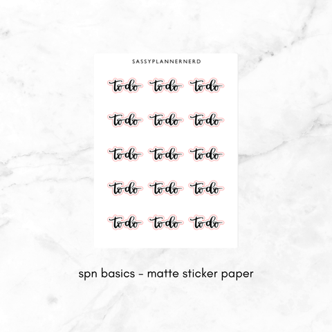 To Do | lettering stickers