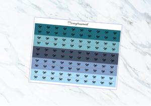 Celestial Blue // Foiled Bow Washi stickers