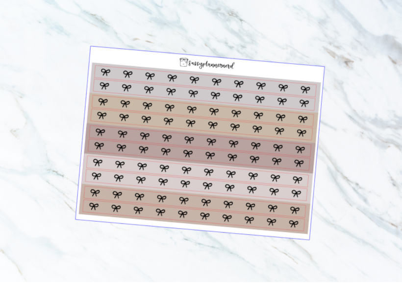 Foiled Bow Washi Stickers
