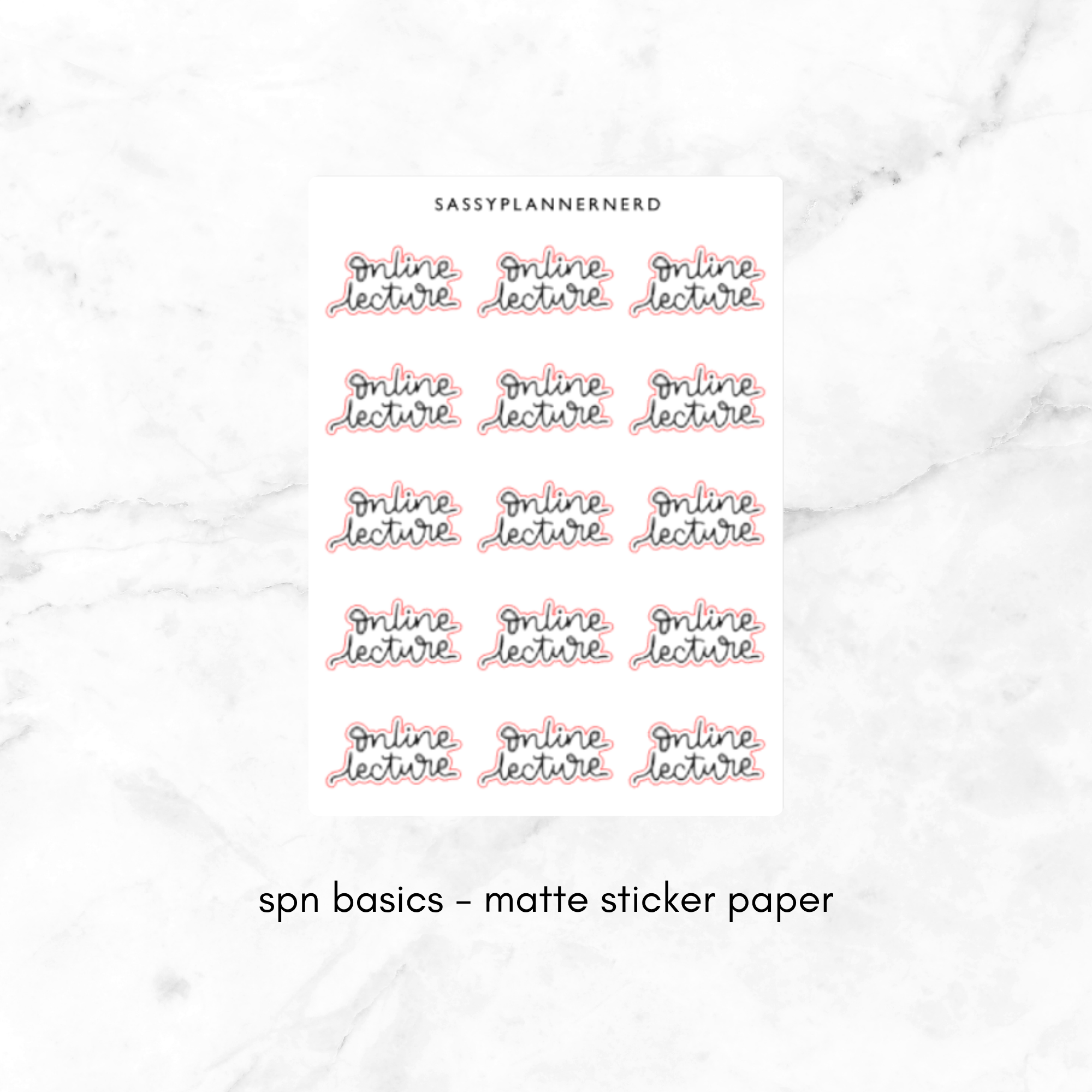 online lecture | lettering stickers