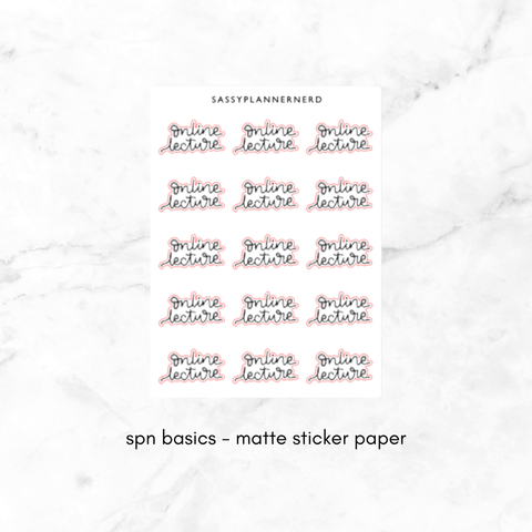 online lecture | lettering stickers