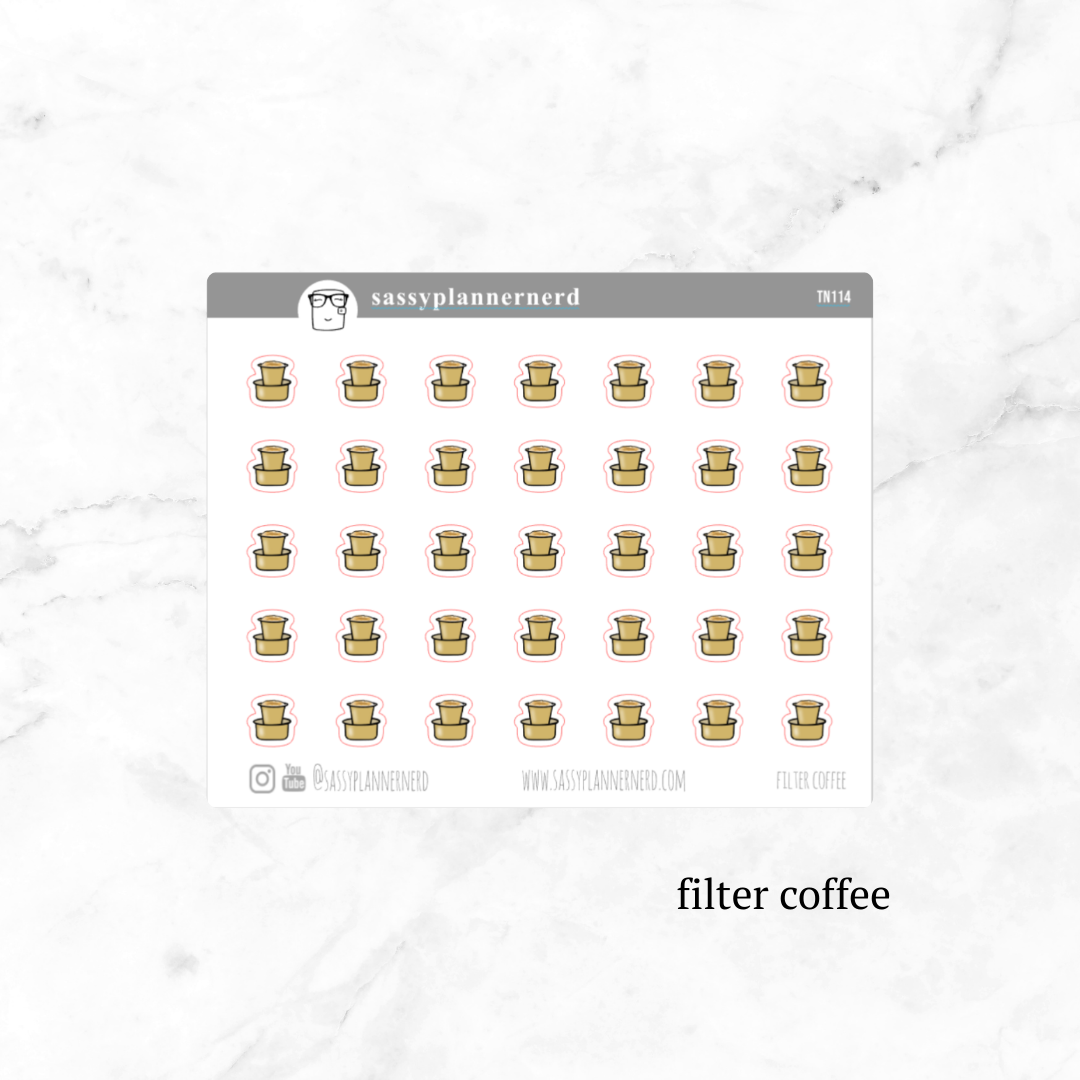 filter coffee | tiny doodle stickers