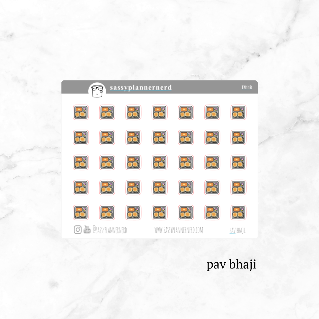 pav bhaji | tiny doodle stickers