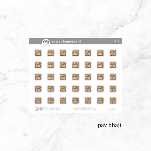 pav bhaji | tiny doodle stickers