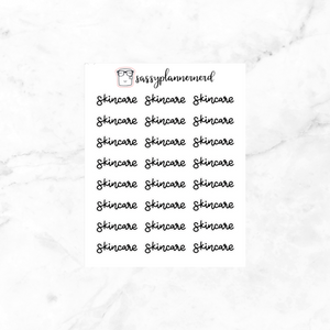 skincare | mini scripts | Clear Stickers