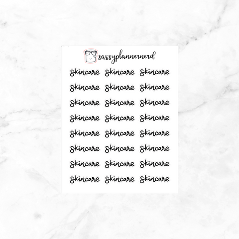 skincare | mini scripts | Clear Stickers