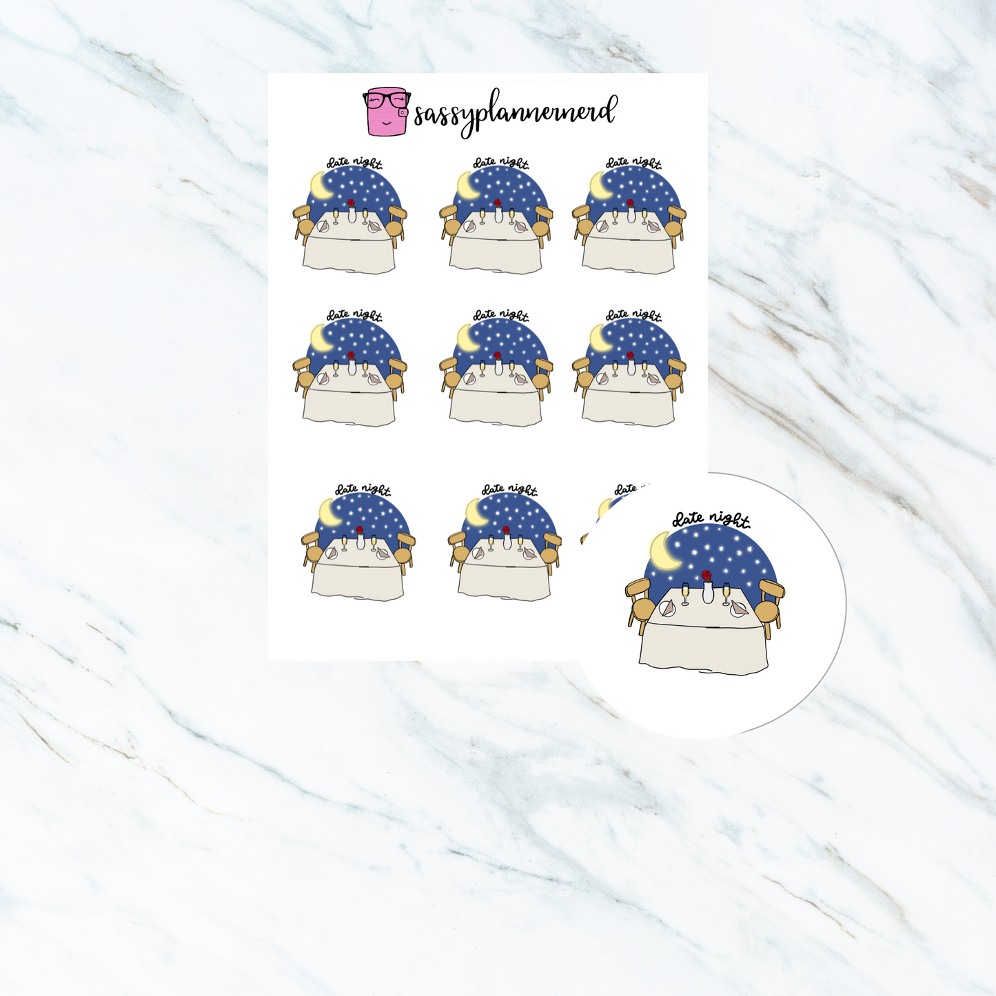 Date night | Doodle Stickers
