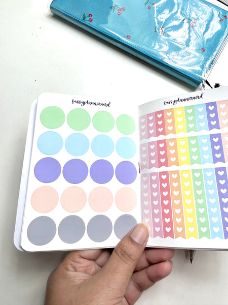 Pastel Rainbow Sticker Book (All 8 Sticker sheets) // Functional stickers