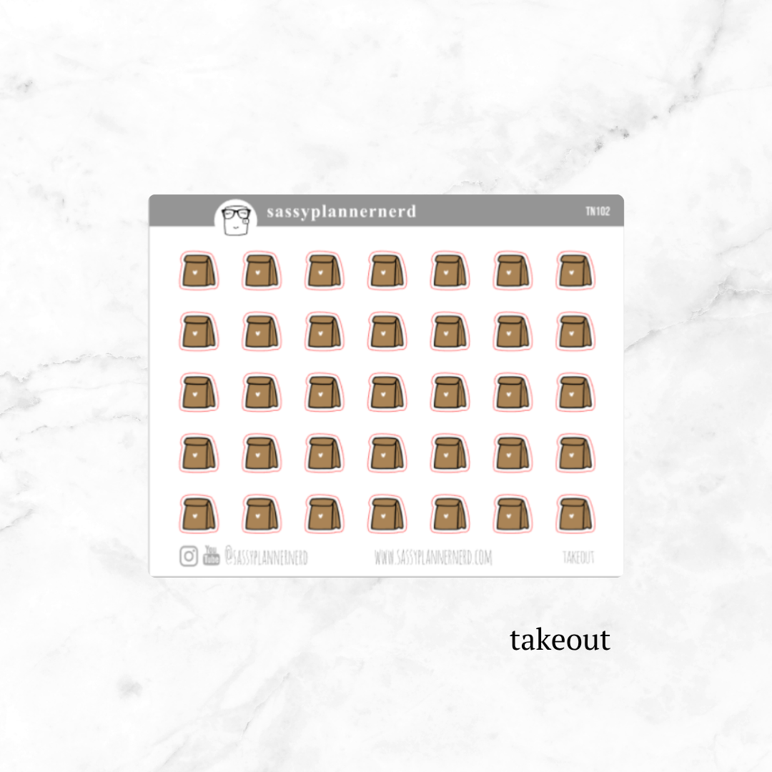 Takeout | tiny doodle stickers