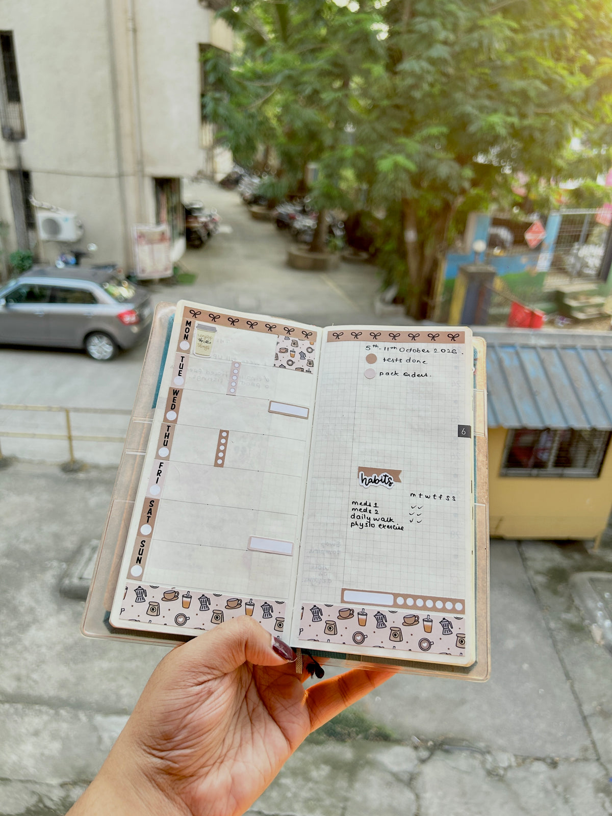 Caffeine lover | Hobonichi Weeks Sticker kit - one page