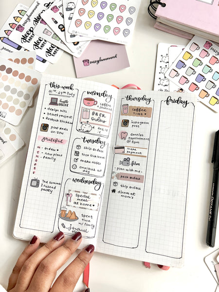 Days of the week | Full Size | Clear stickers