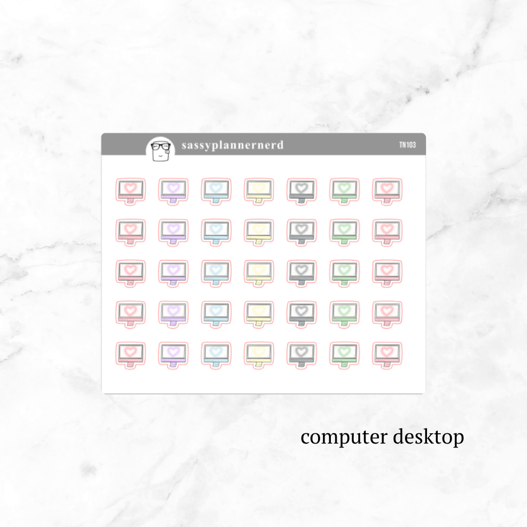Computer desktop | tiny doodle stickers