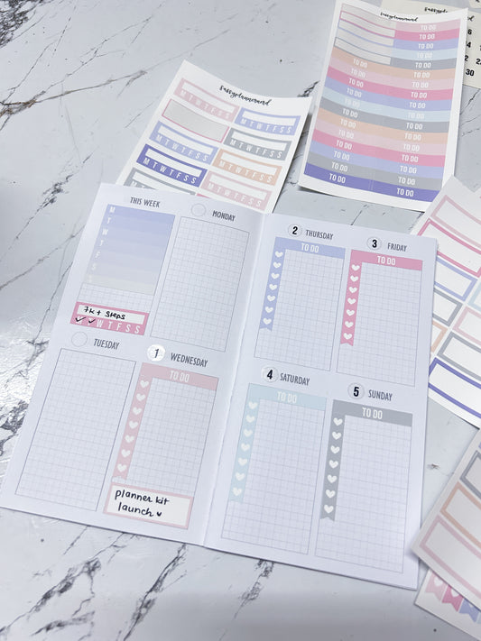 Pastel label stickers // Functional stickers