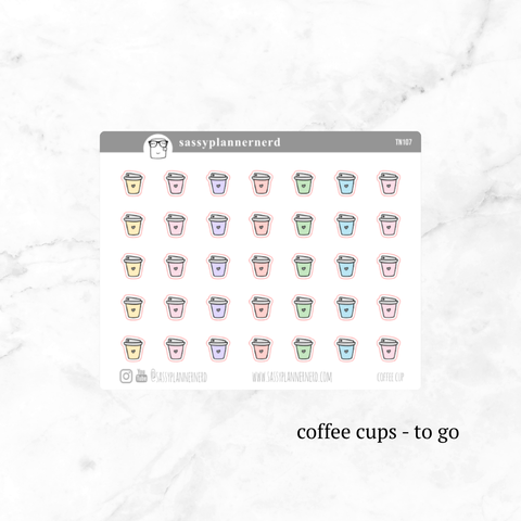 Coffee to go | tiny doodle stickers