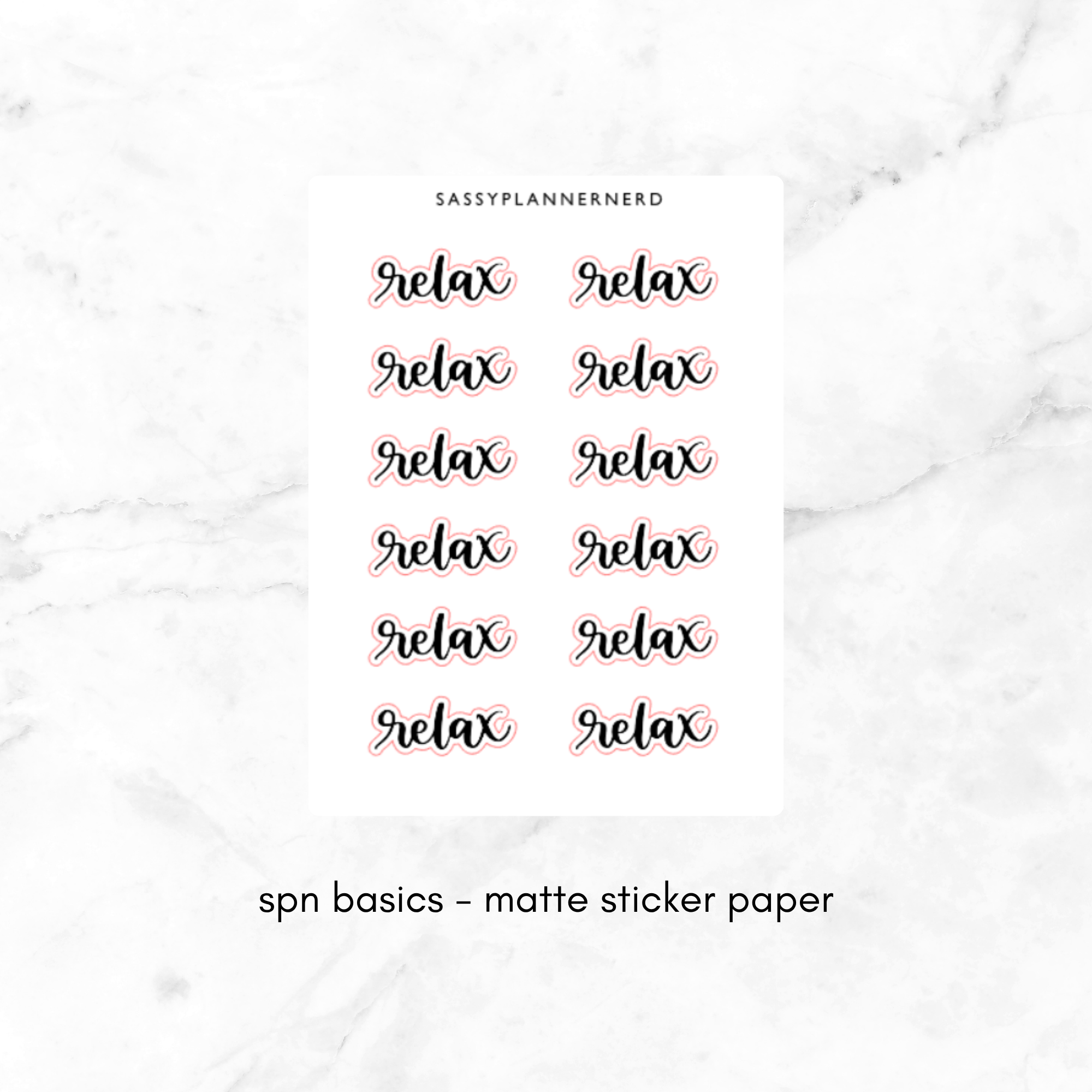 relax | lettering stickers