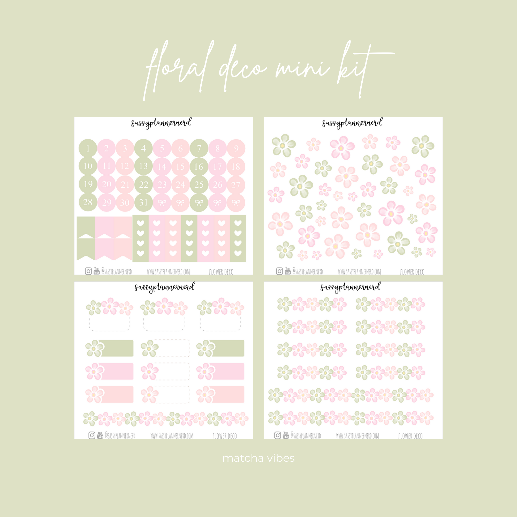 matcha vibes | flowers mini kit