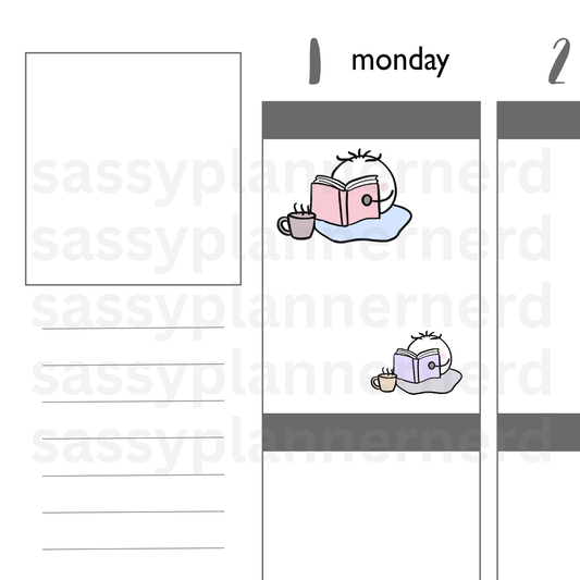 Cozy reading | Bubba Stickers