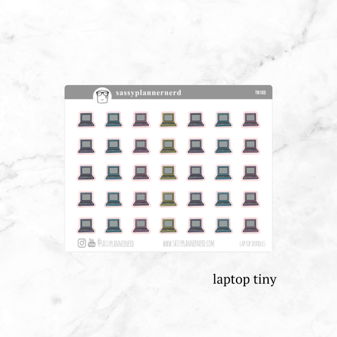 Laptop | tiny doodle stickers