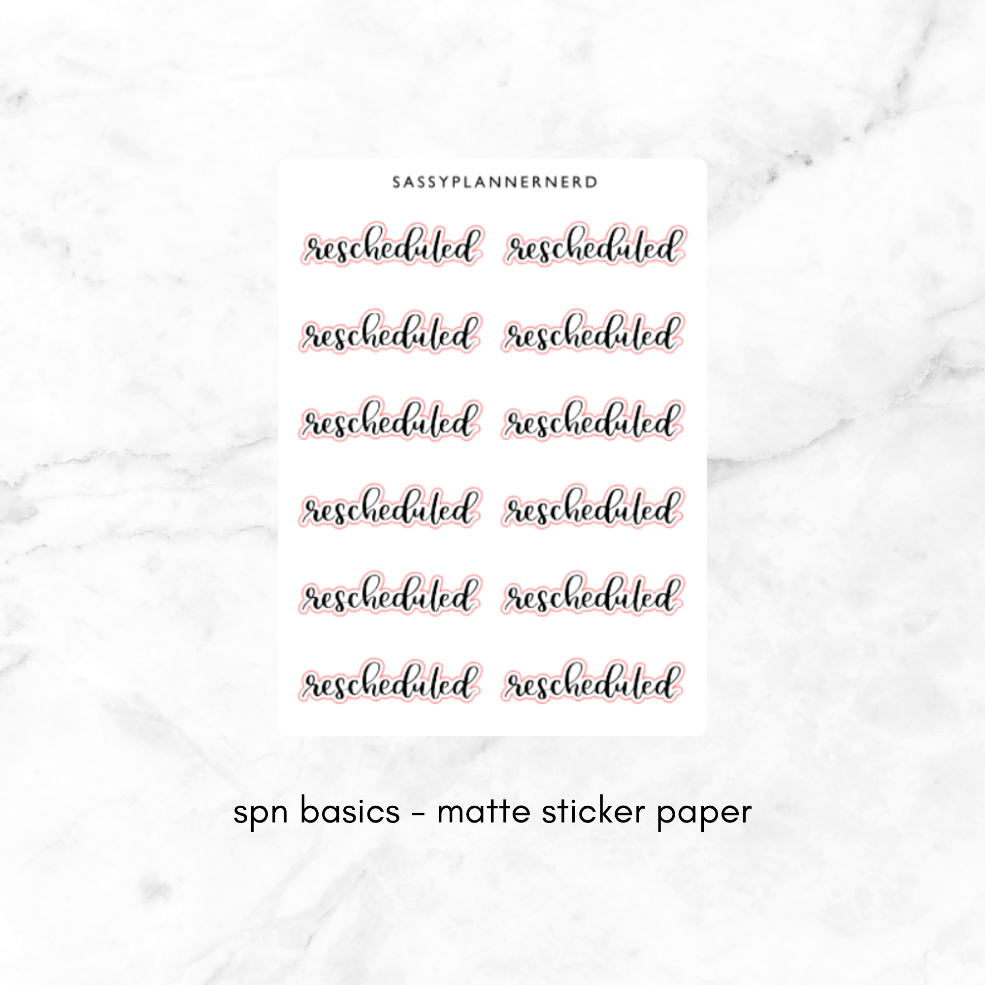 rescheduled | lettering stickers