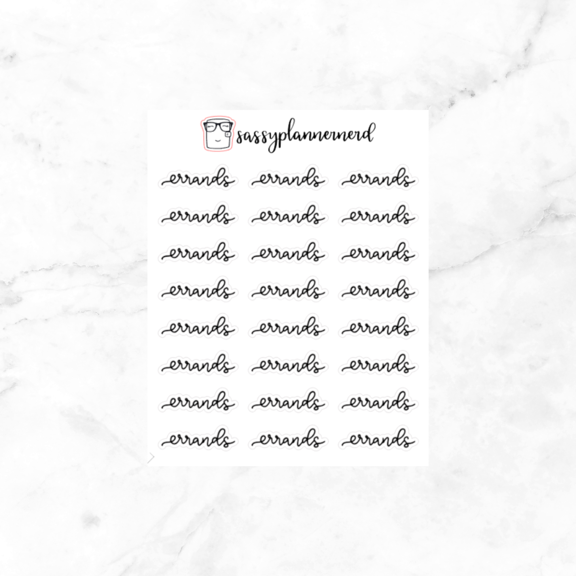 errands | mini scripts | Clear Stickers