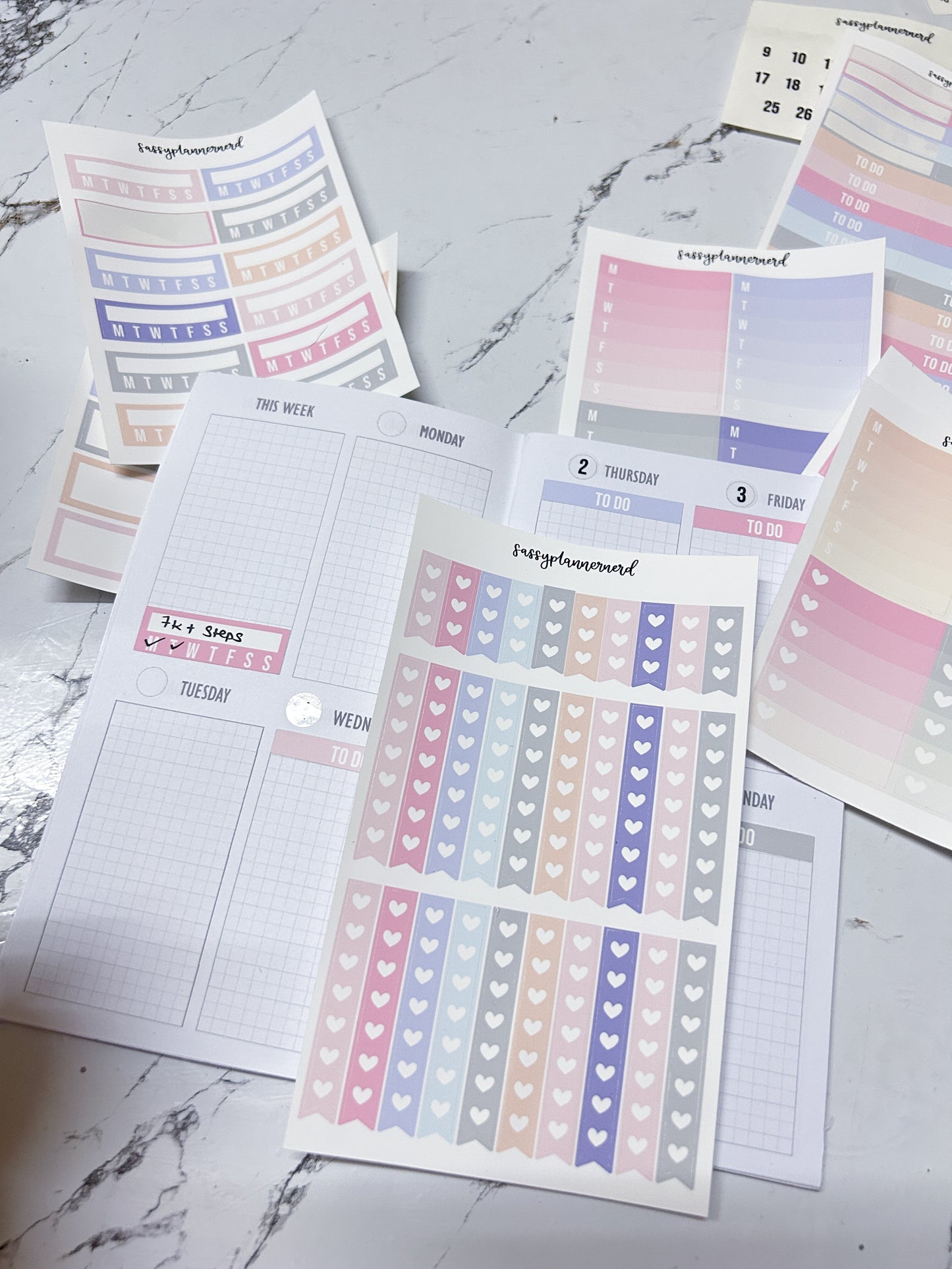 Heart Checklist stickers // Functional stickers (Copy)