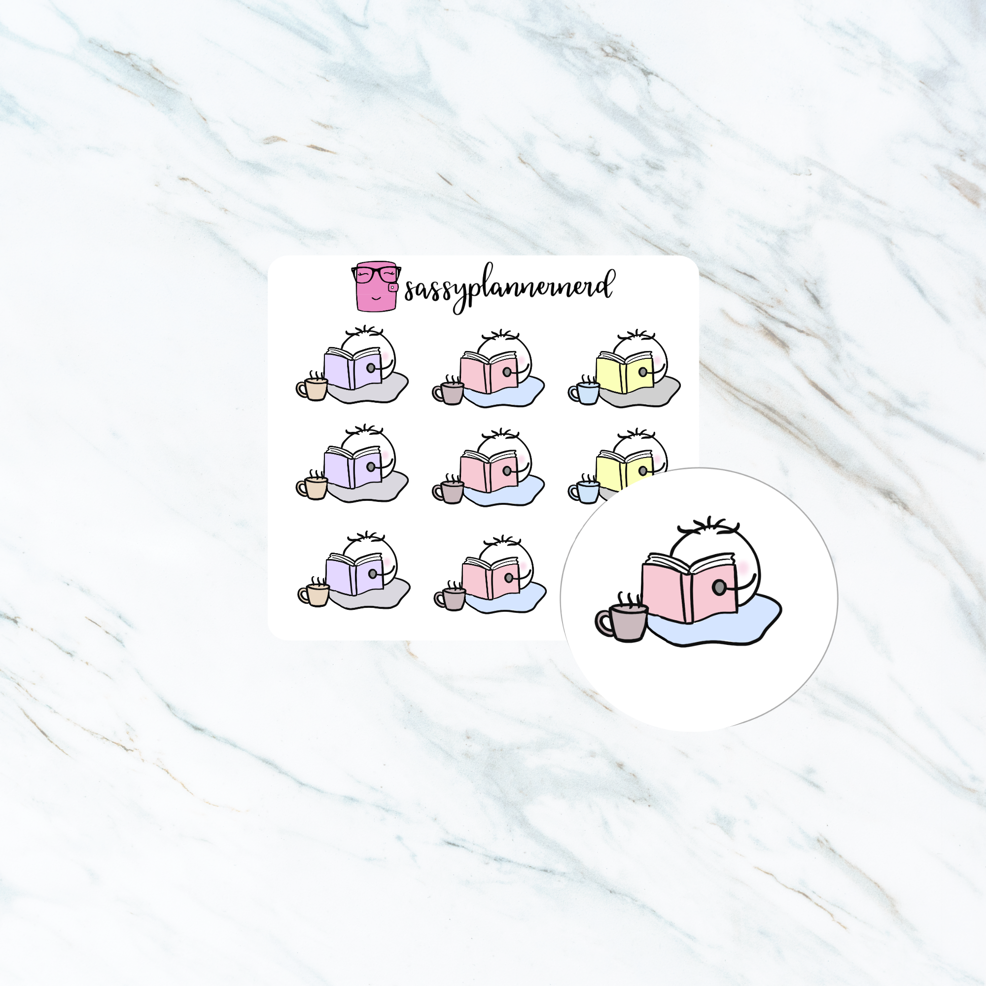 Cozy reading | Bubba Stickers