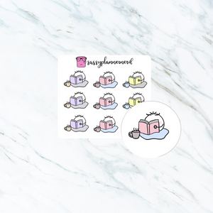 Cozy reading | Bubba Stickers