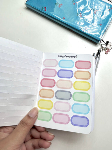 Pastel Rainbow Sticker Book (All 8 Sticker sheets) // Functional stickers