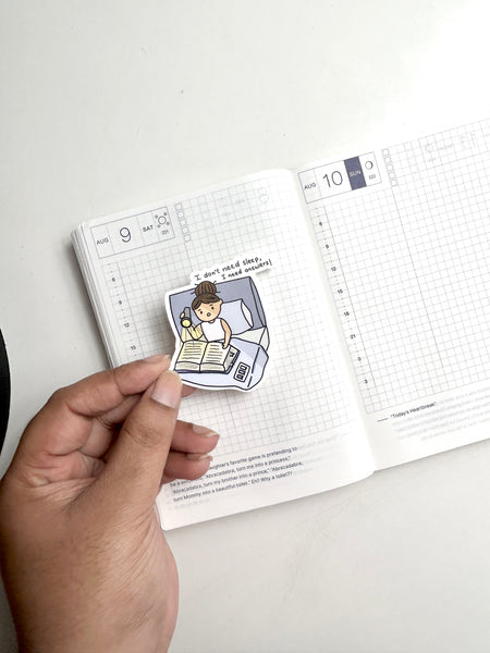 Reading girl // Laptop stickers // Vinyl Stickers