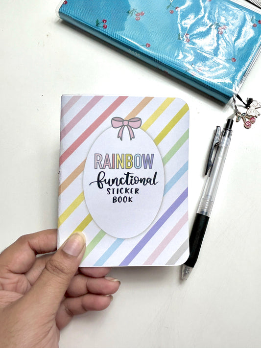Pastel Rainbow Sticker Book (All 8 Sticker sheets) // Functional stickers