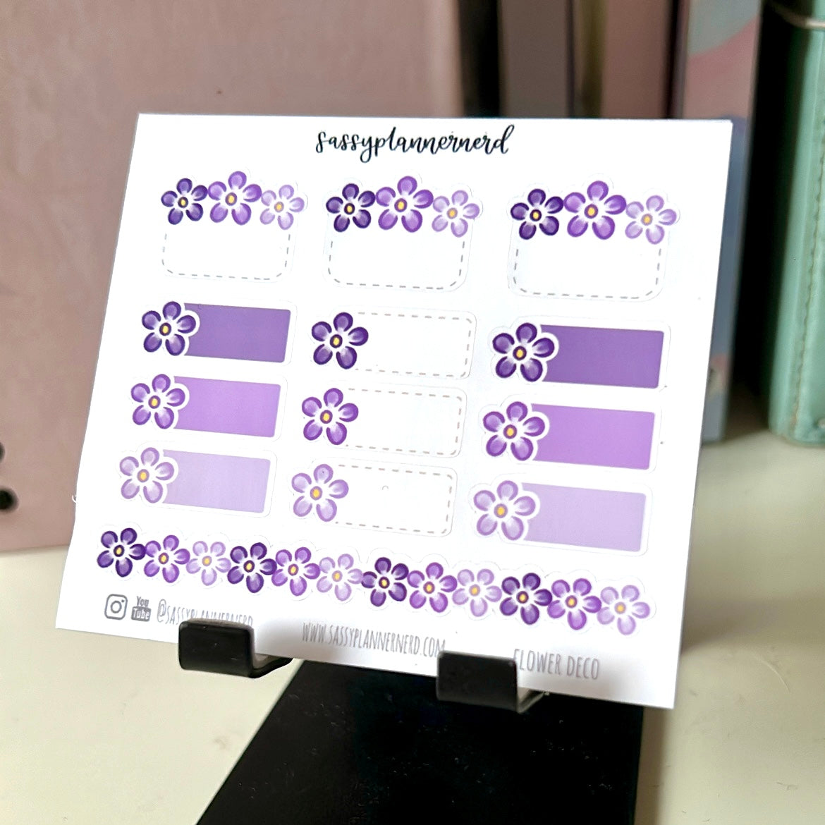 Flower deco labels | 16 colours