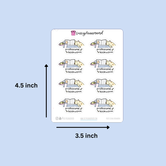 Professional bookworm | Doodle Stickers
