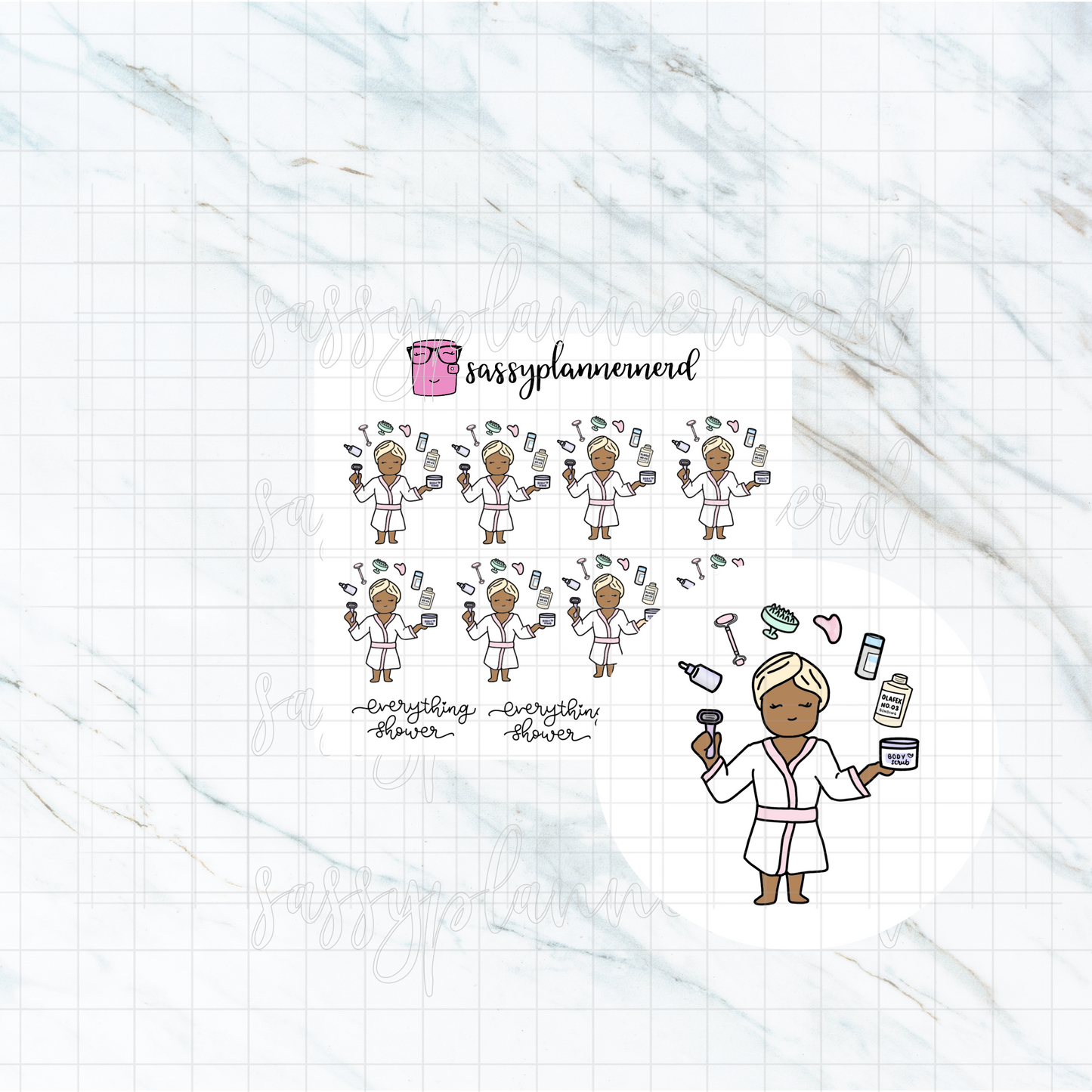 Everything shower | self care stickers