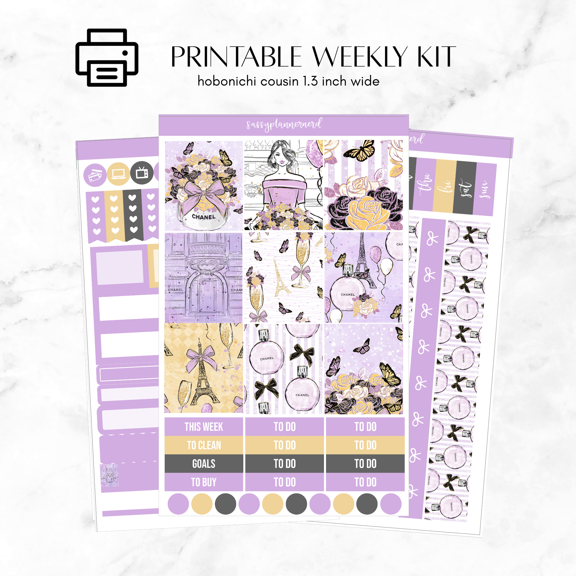 Printable Hobonichi Cousin Weekly kit - enchante’