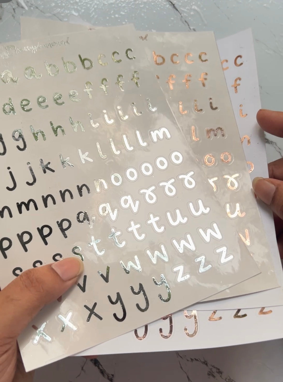 Foiled Alphabet stickers | Red