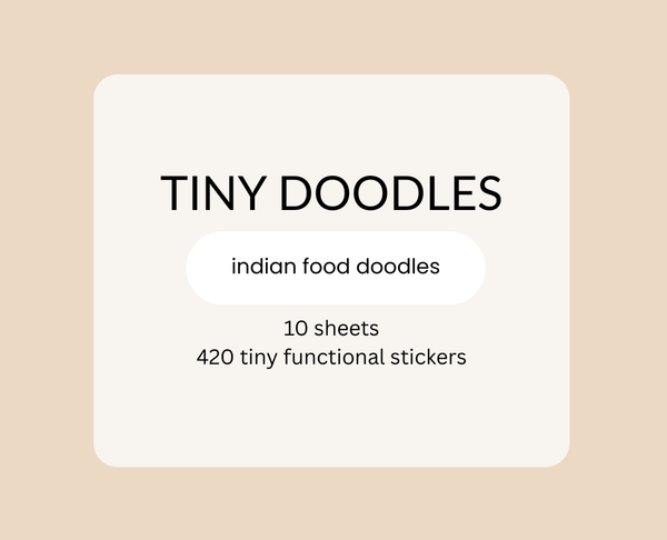 All 10 sheets | tiny doodle stickers - indian food
